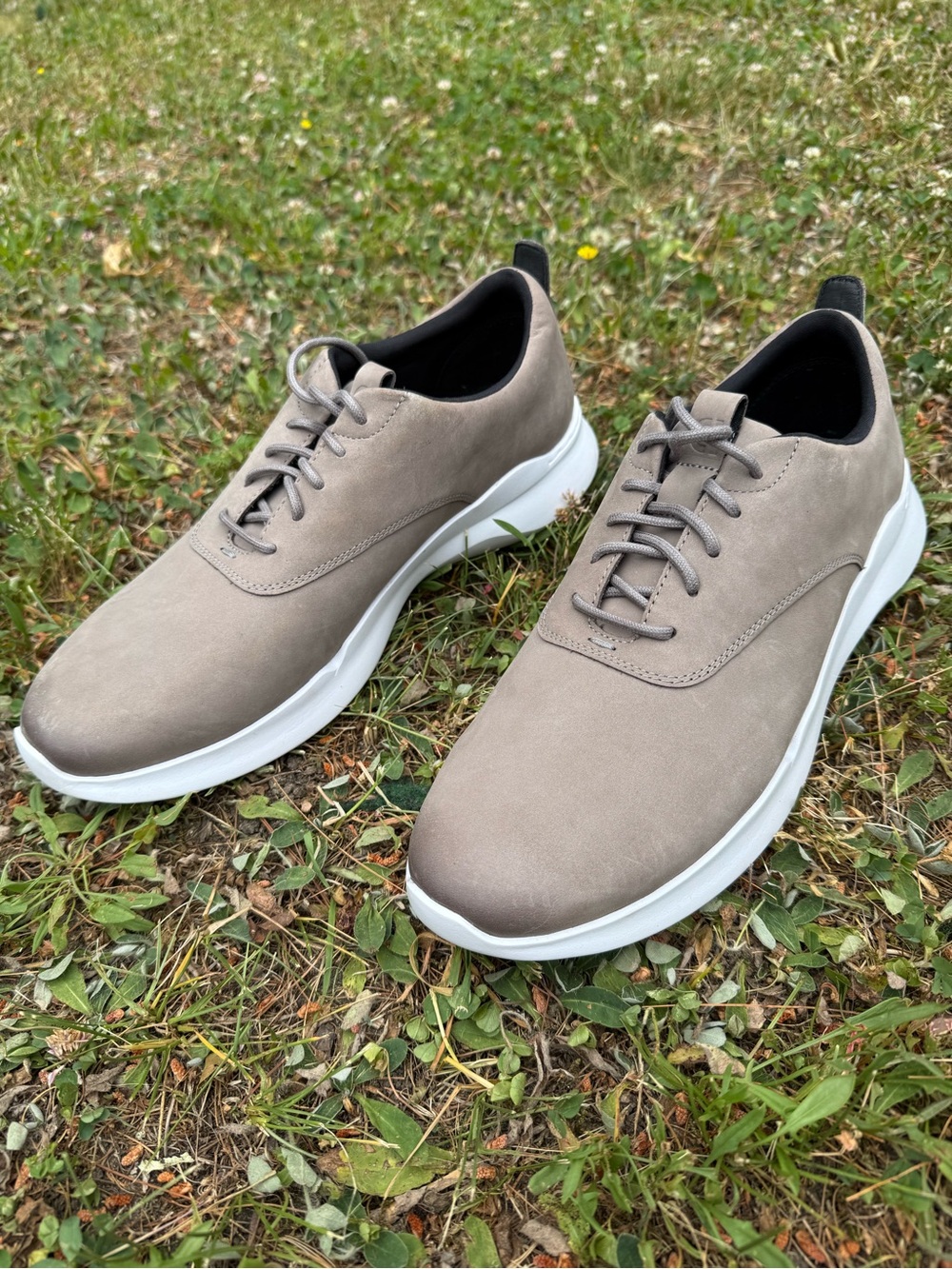 Men's Casual Suede Lace-Up Sneakers - Taupe - Picture 4 of 8